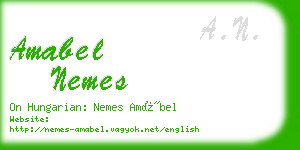 amabel nemes business card